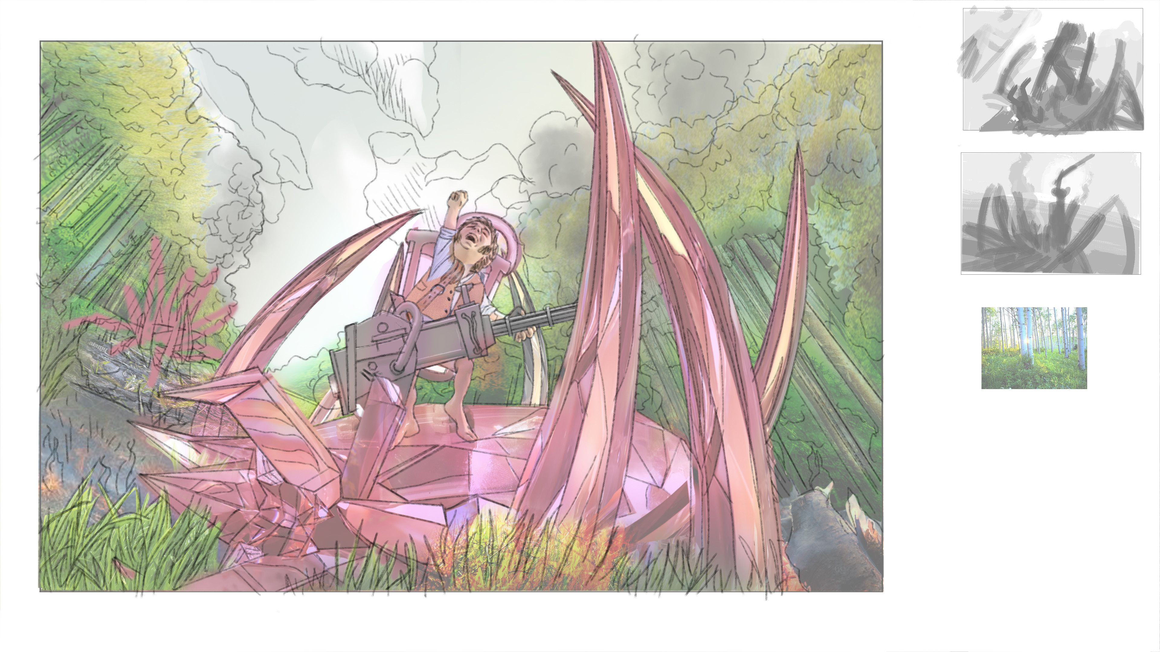 line art and thumbs