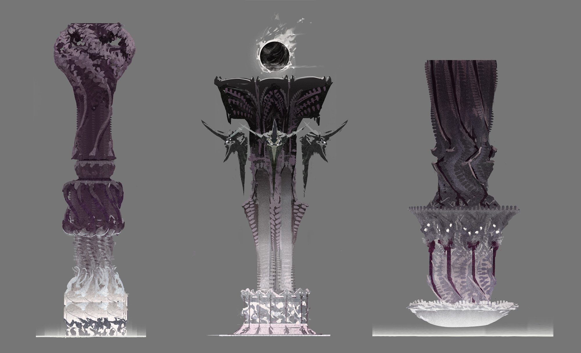 More concepts for columns in the alien cathedral.