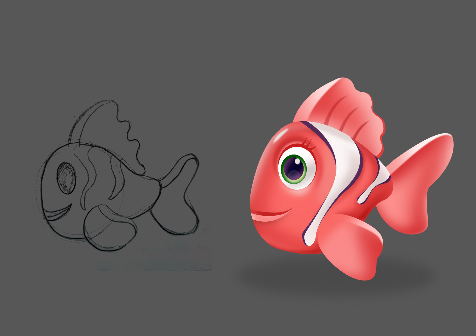 ArtStation - fish (digital art in photoshop)