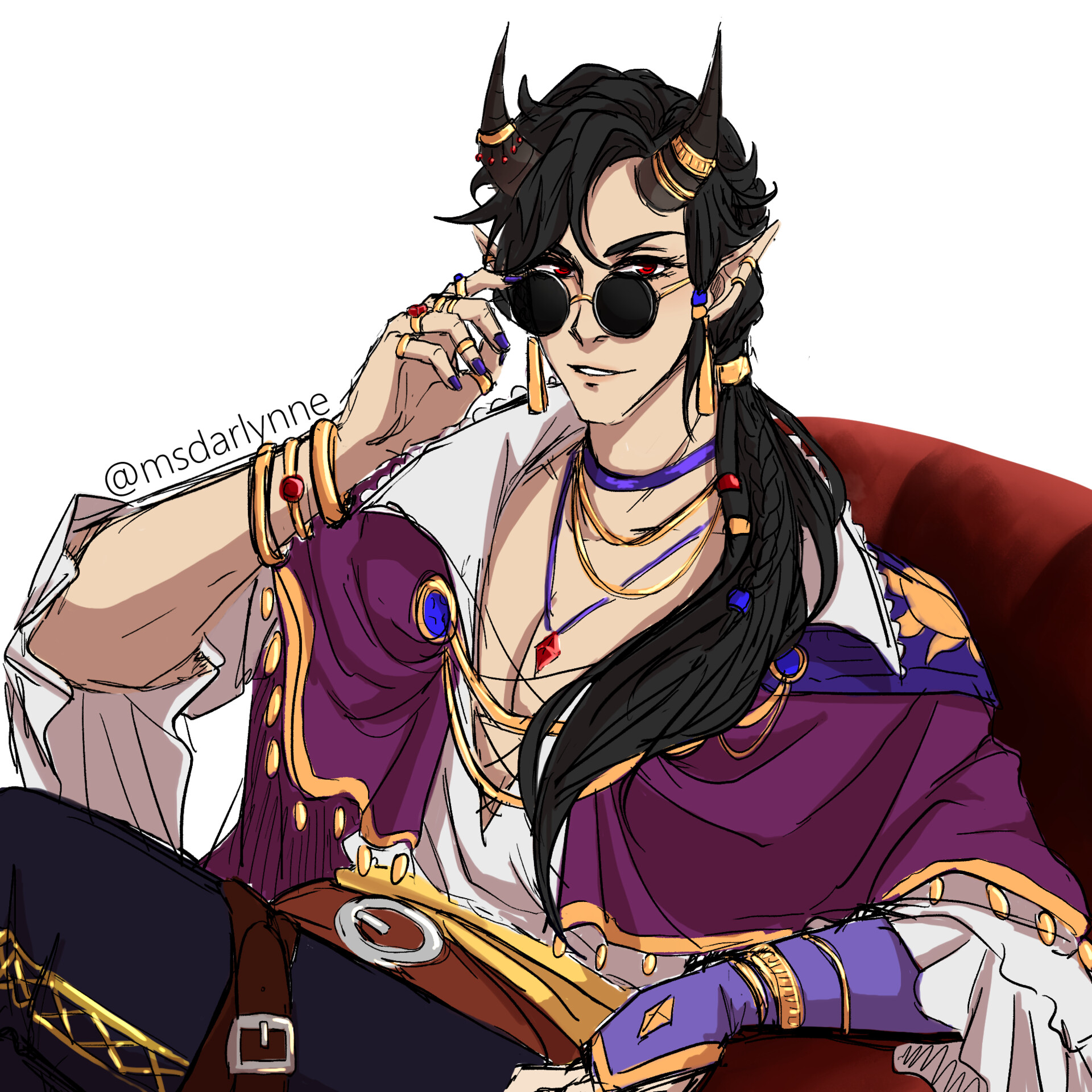 ArtStation Genie Tiefling Sketch