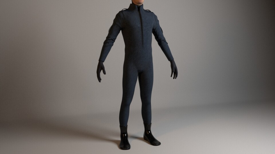 Bonus bonus! Quick flight suit sculpt I did for some of the background pilots in the other ships.
Made to roughly match the suit worn by  our actor who was fighting on the same side as these pilots.