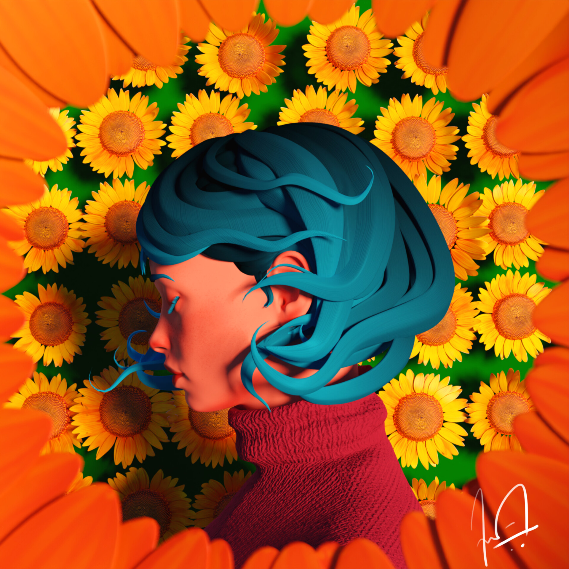 ArtStation Sunflower Girl