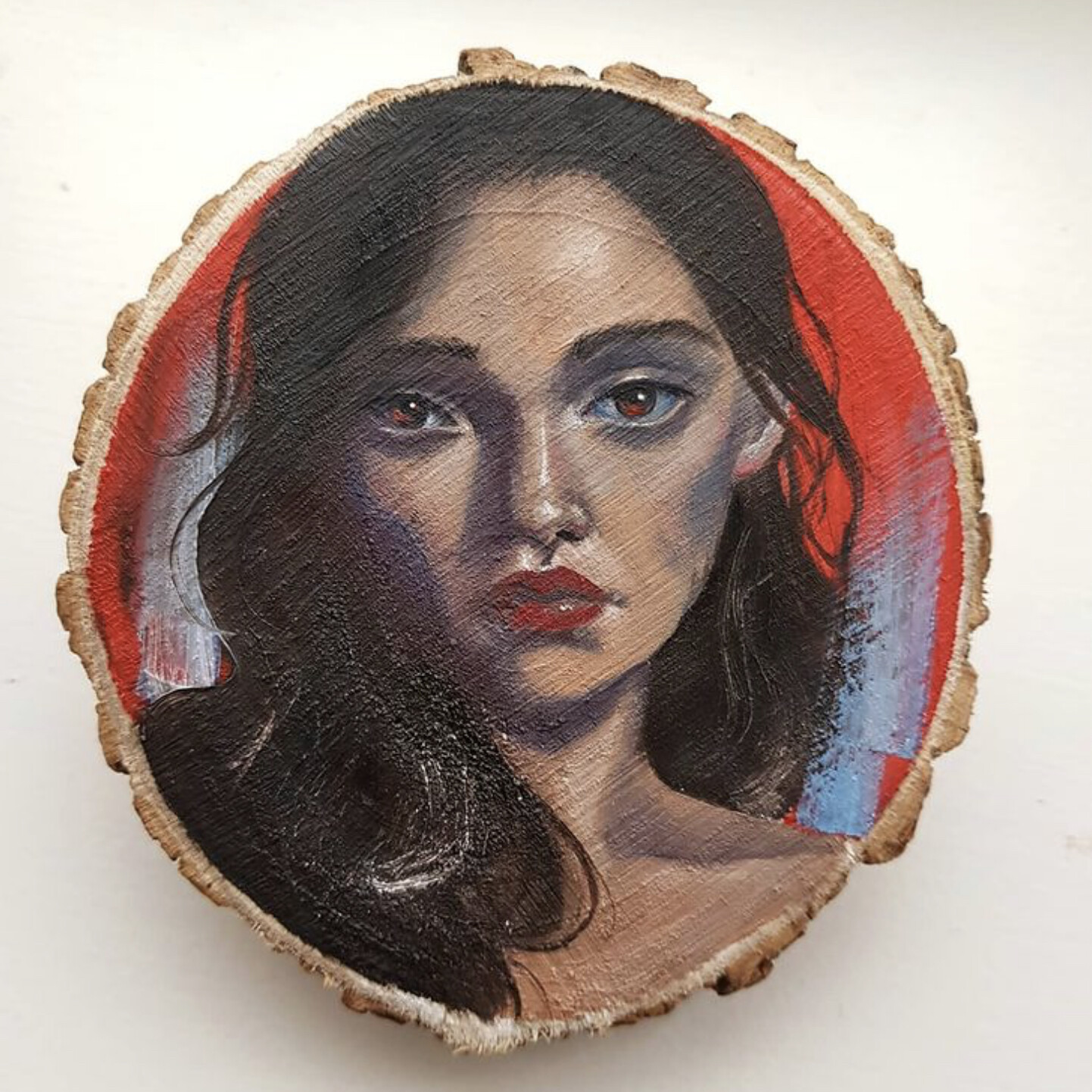 ArtStation Portrait oil painting on wood