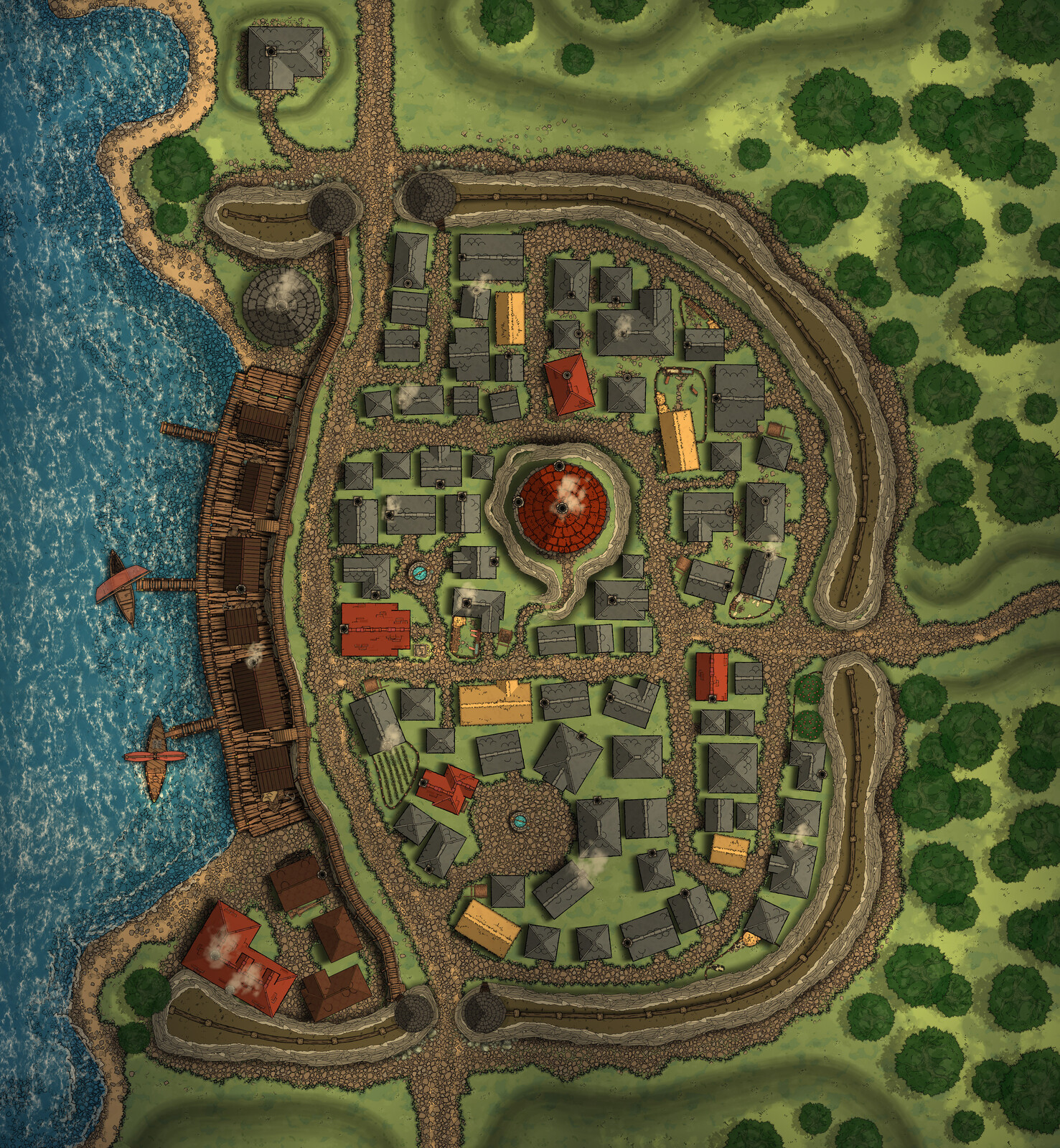 Port Village of Leilon [120 x 130]