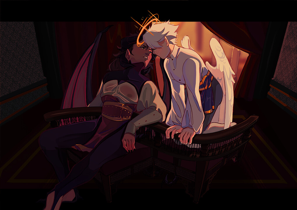 ArtStation - Original Character - Demon and Angel
