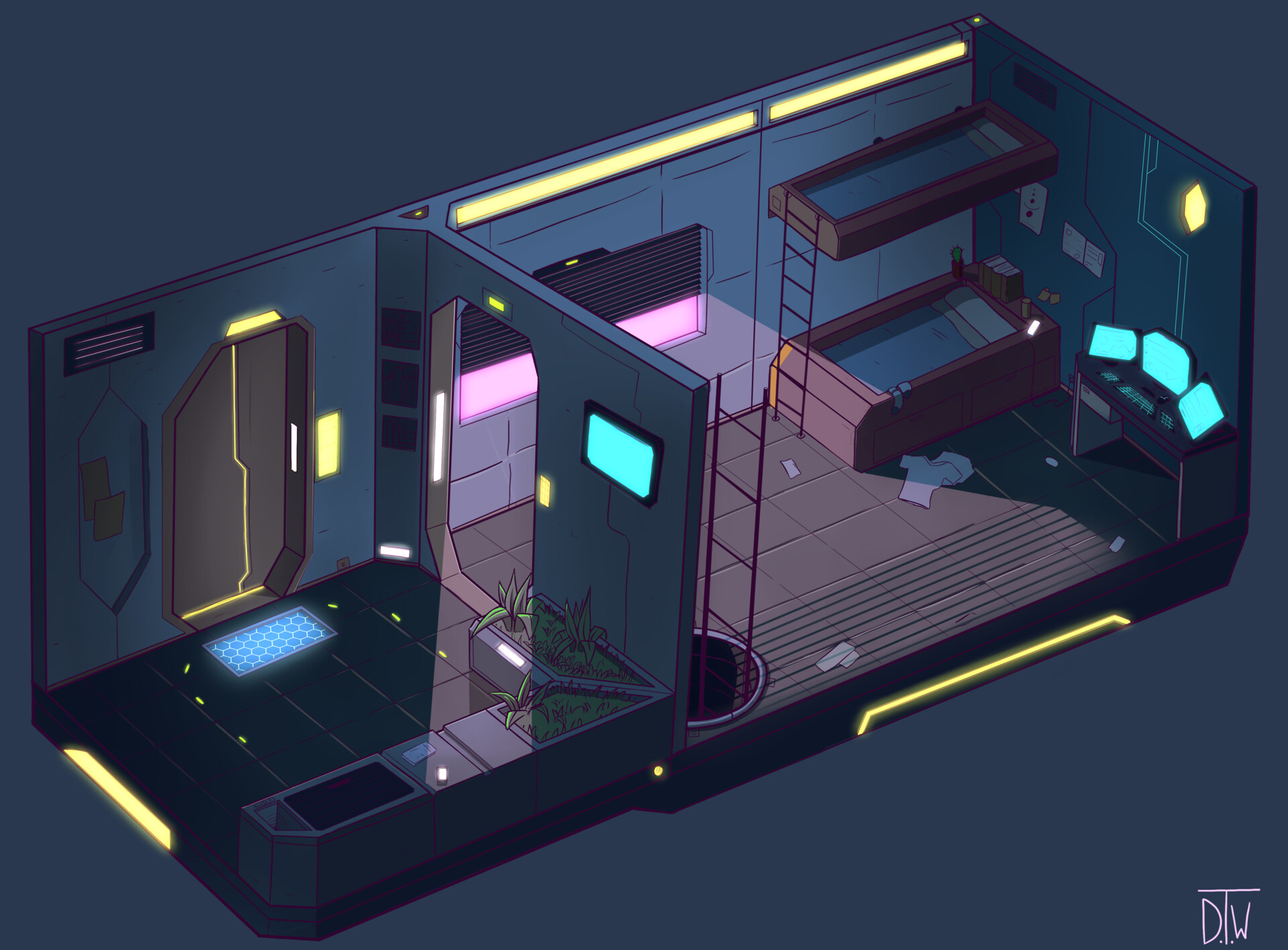 ArtStation - sci-fi room