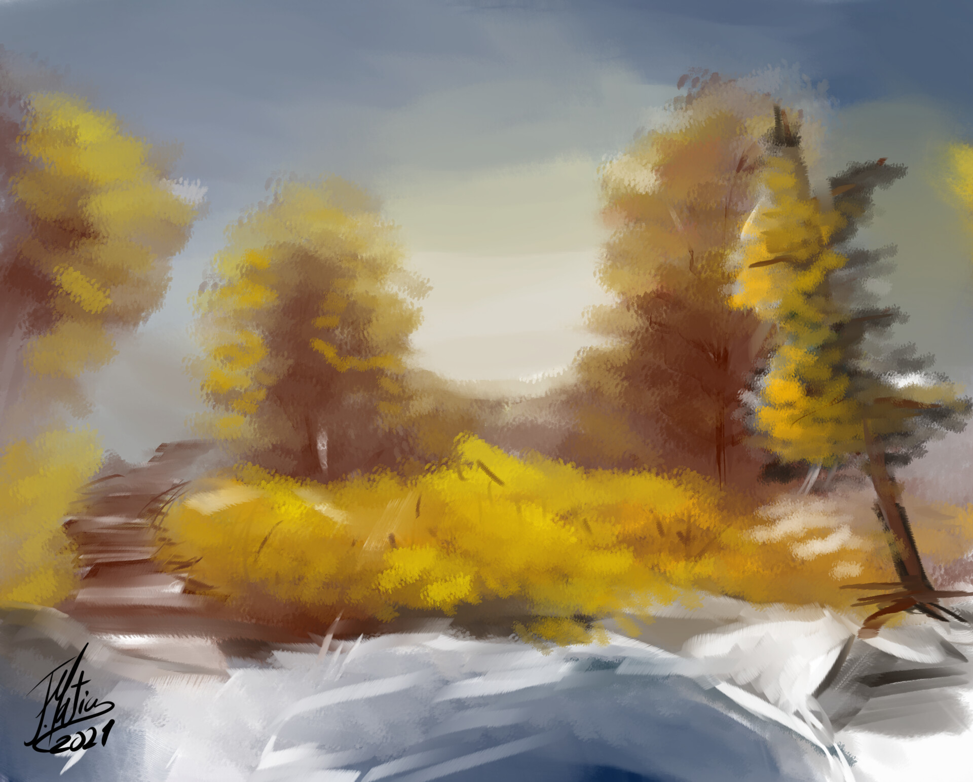 Fabio Matias Digital Painting Exercises with Bob Ross