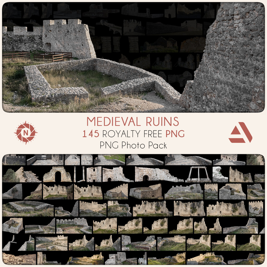 PNG Photo Pack: Medieval Ruins

https://www.artstation.com/a/11052812