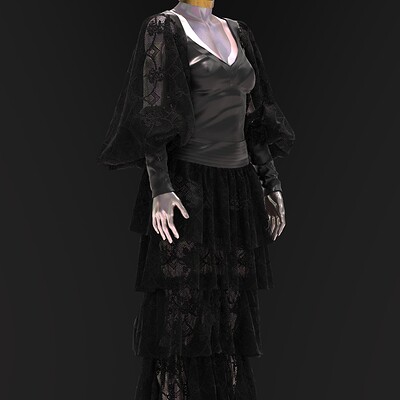 Designeers black lace dress avatar 3