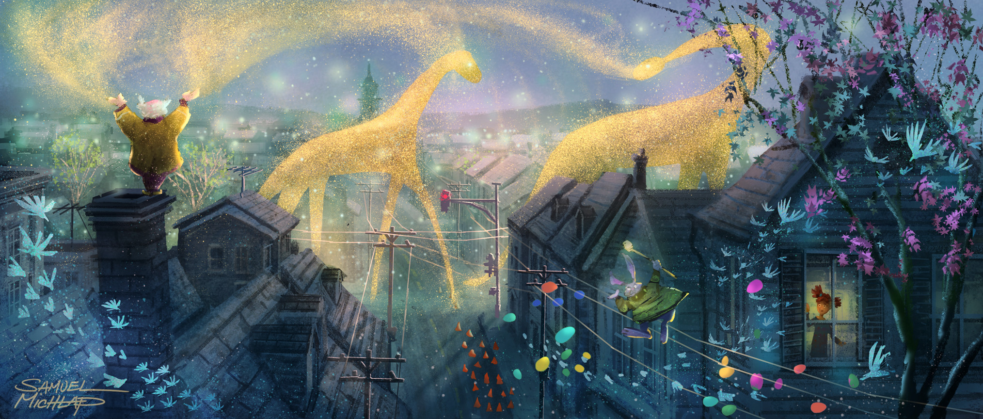 Sandman creating dreams.