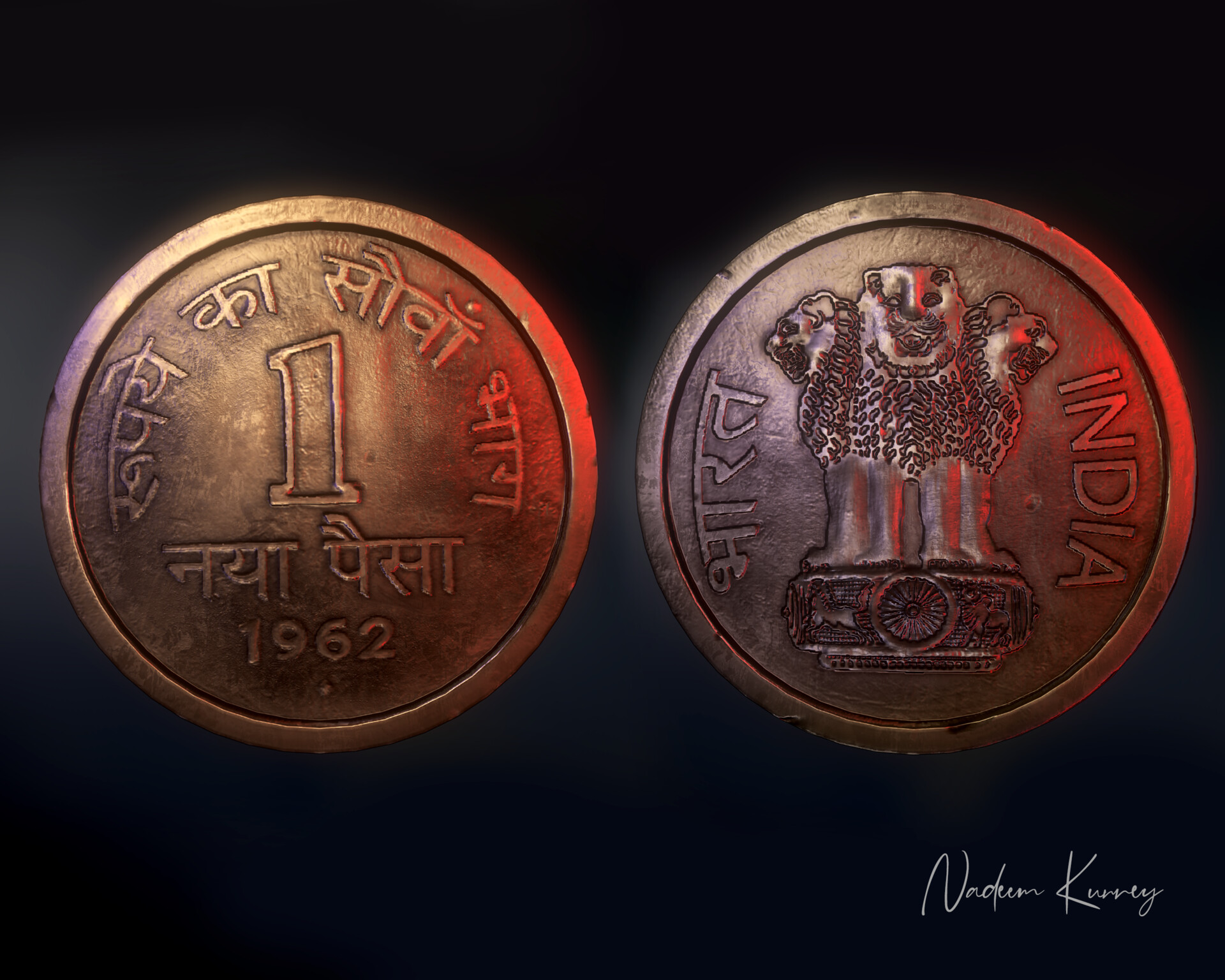 ArtStation 1 Paisa Indian Coin artstation-1-paisa-indian-coin