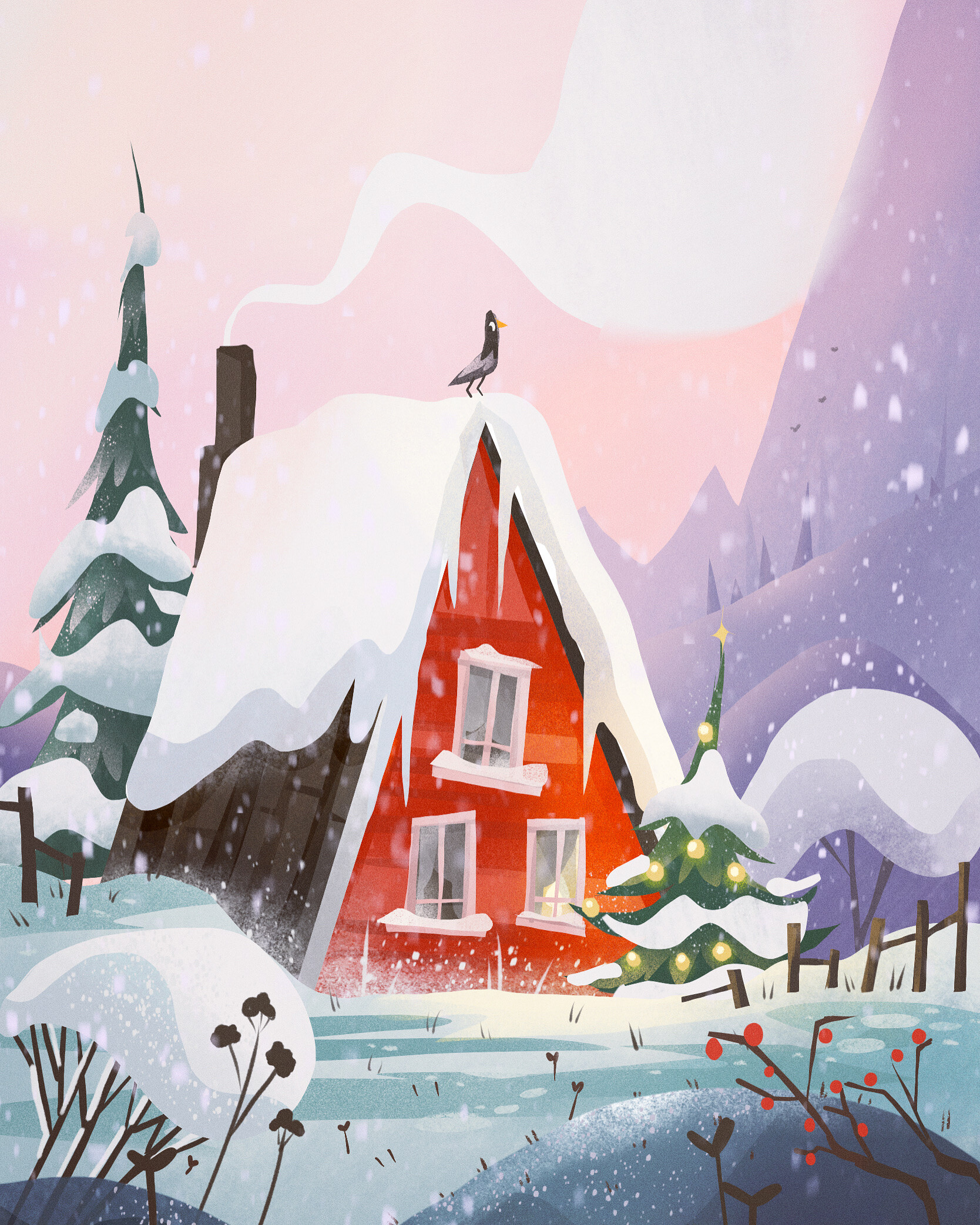 ArtStation - Winter cottage