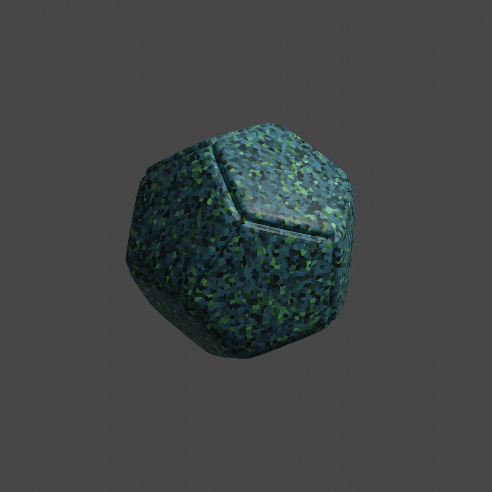 A 3D model of the minx-style puzzle that Forest is holding