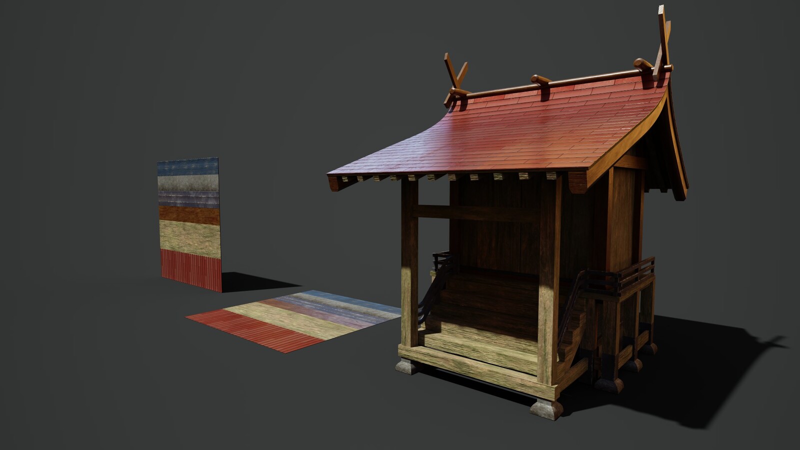 I like having the model in the scene because it allows me to see what it'll look like as I'm texturing. 