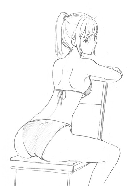 ArtStation - Sexy pose reference for drawing anime girls! (1 of 4)