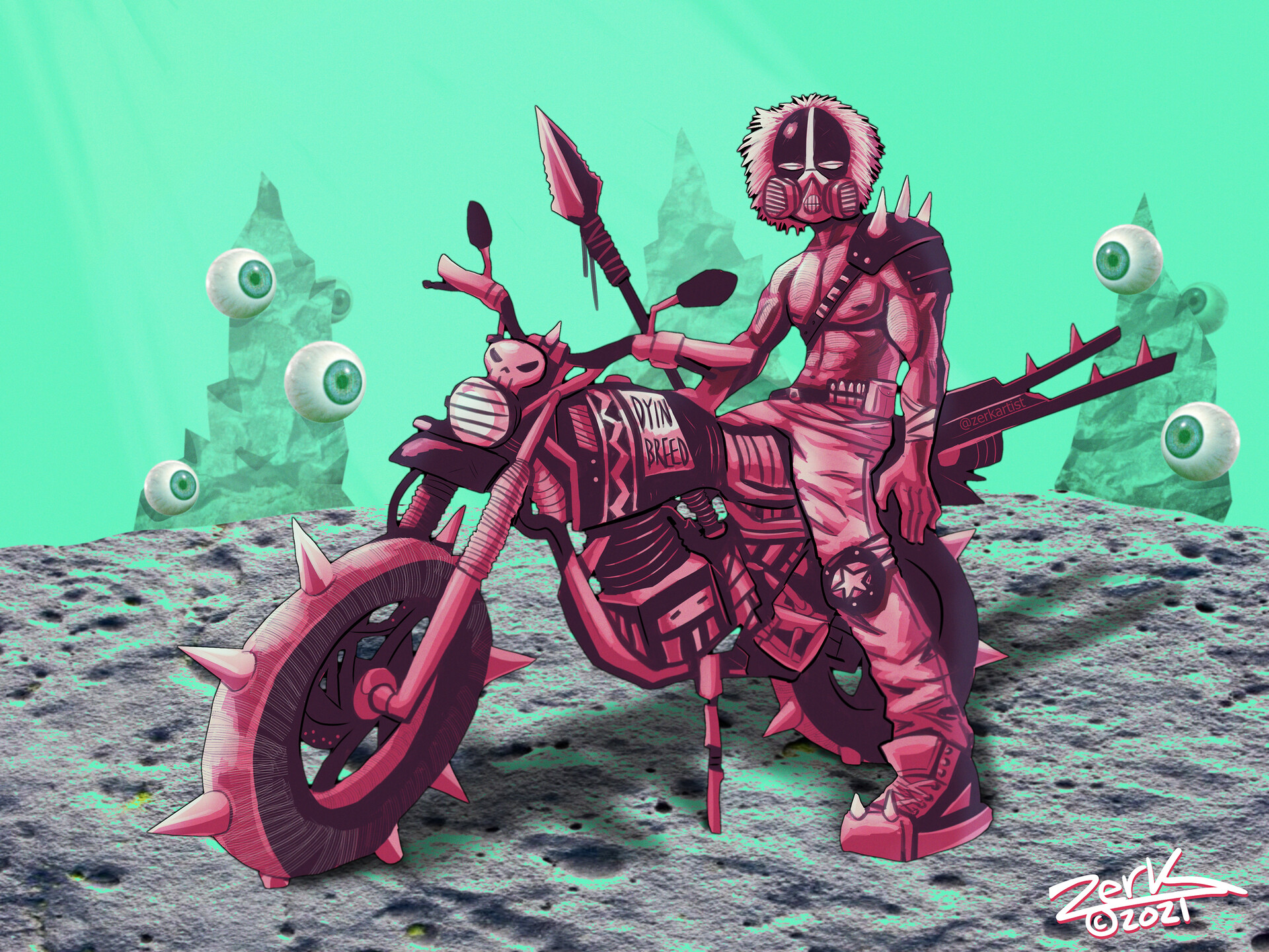 ArtStation Bike Warrior Dude