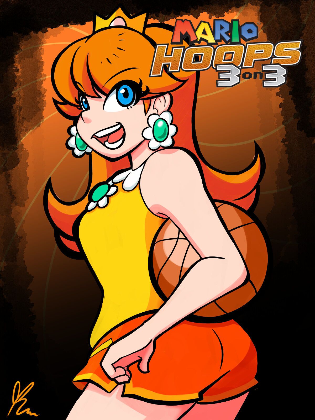 ArtStation Mario Hoops 3 On 3 Daisy Fanart 2020 artstation-mario-hoops-3-on-3-daisy-fanart-2020