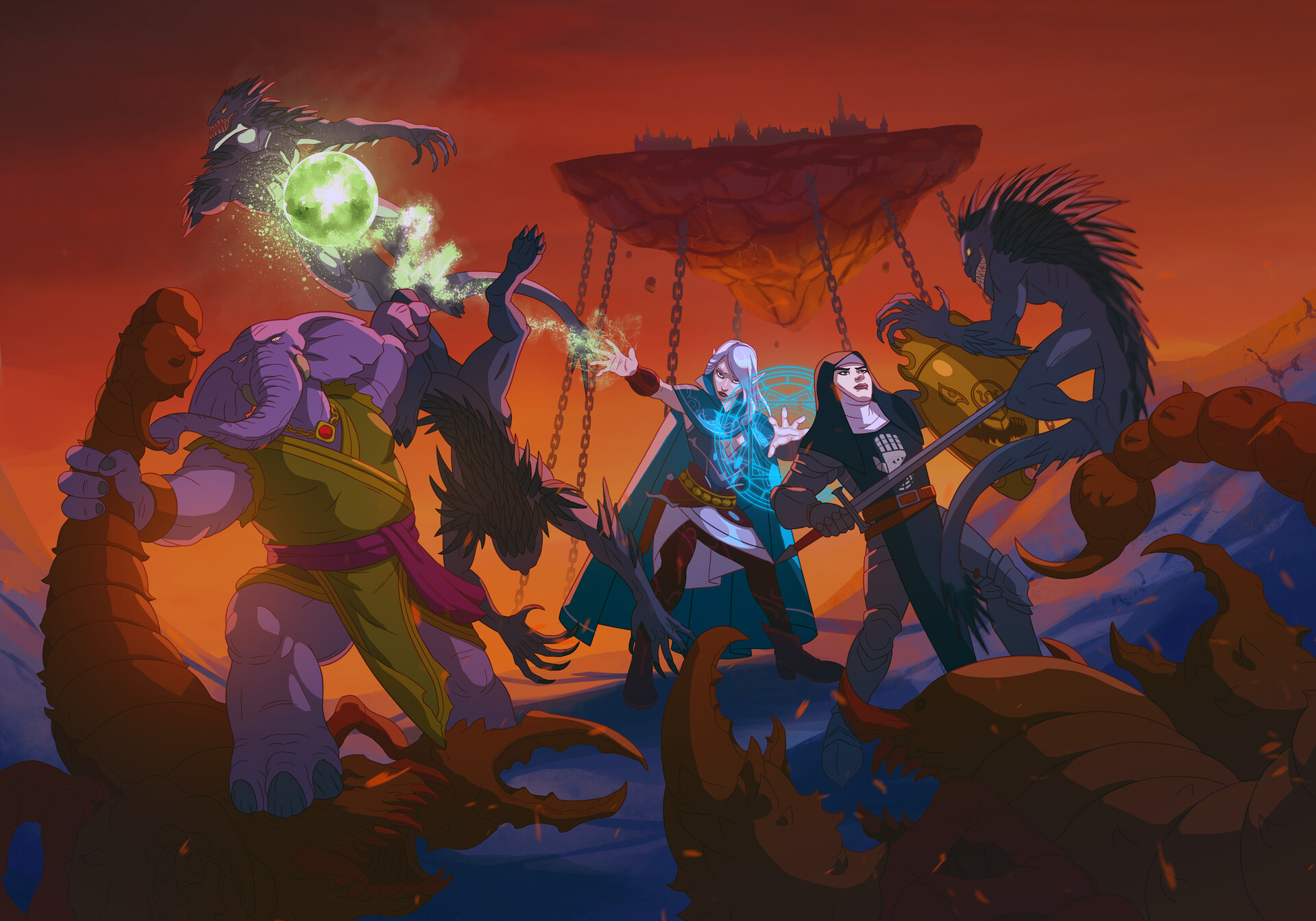Artstation descent into avernus battle