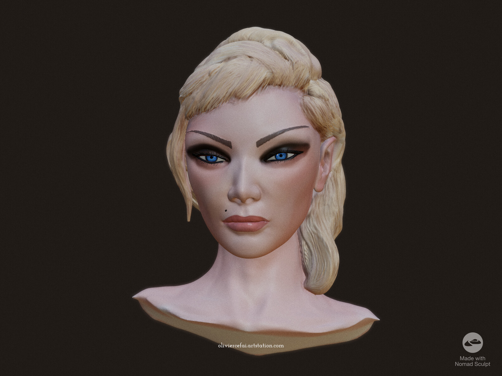 Sculpt + painting + rendering entirely done in Nomad Sculpt, starting from a sphrere