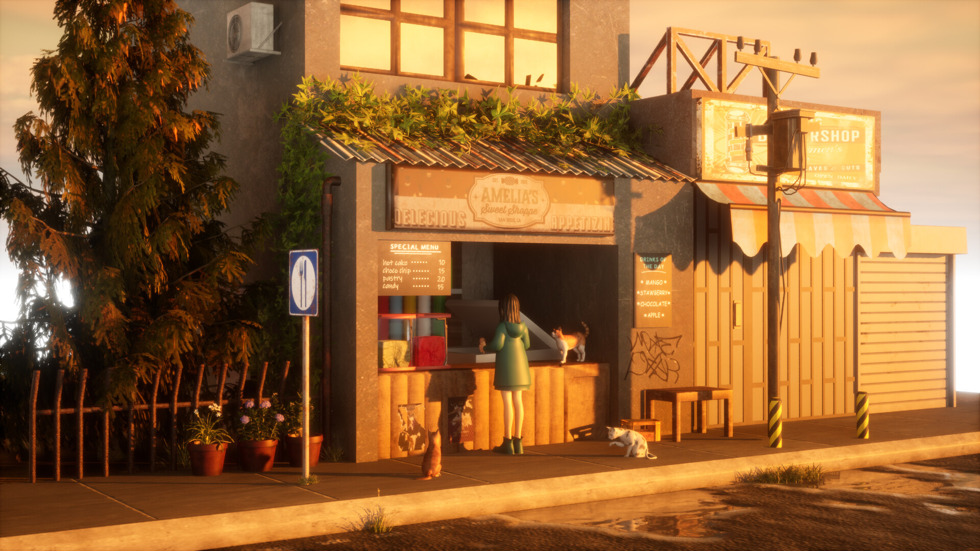 ArtStation Exterior sunset lighting environment