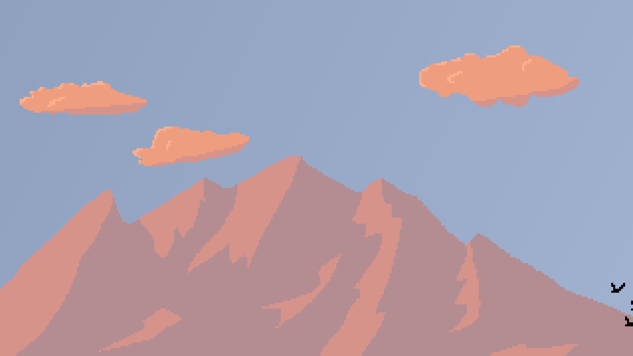 ArtStation - Pixel Art Mountain Landscape Animation