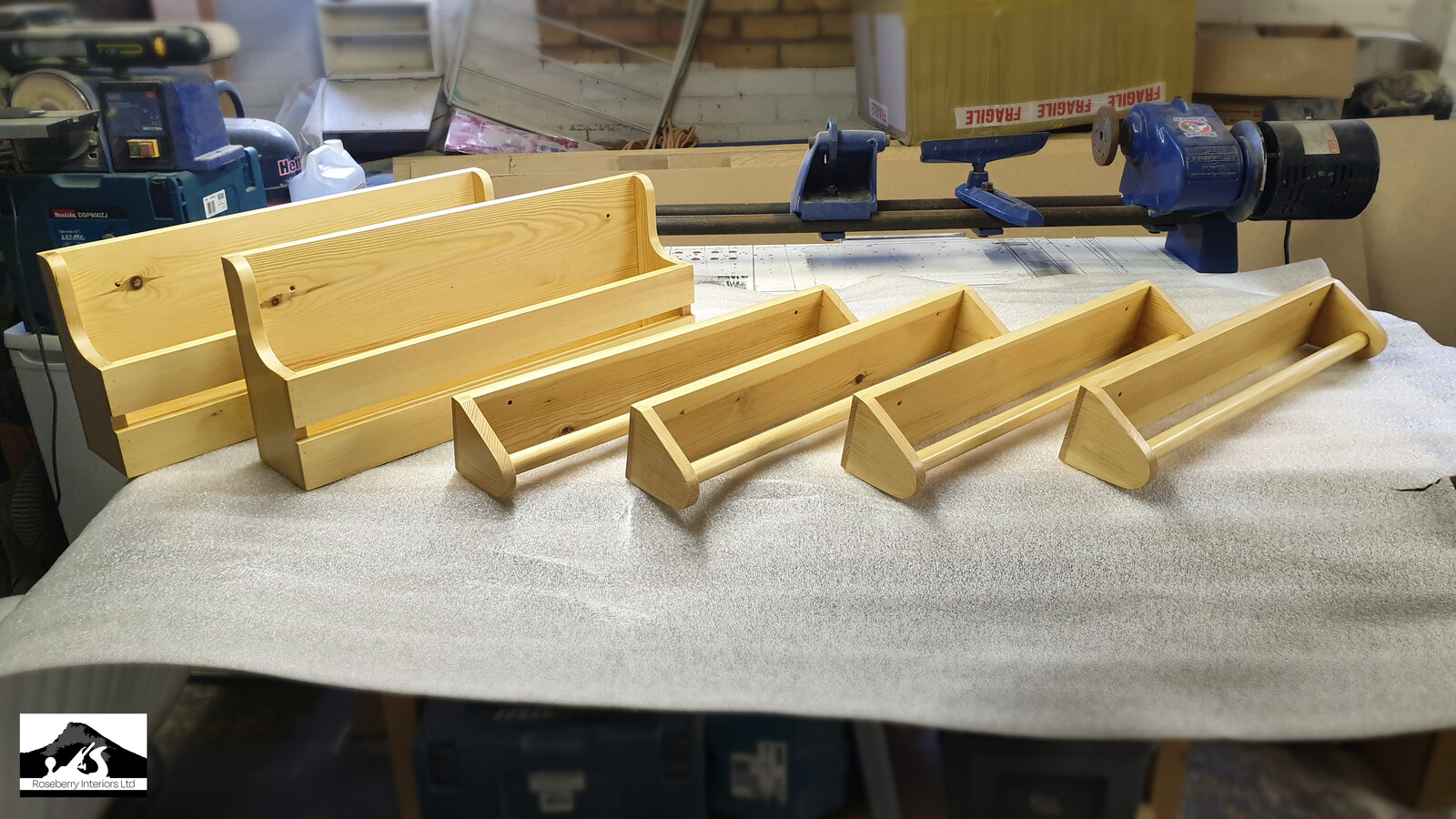 Shoe Rack Units, getting ready to be shipped
