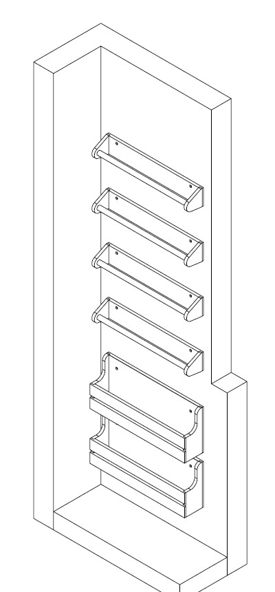 Shoe Rack design, agreed by client