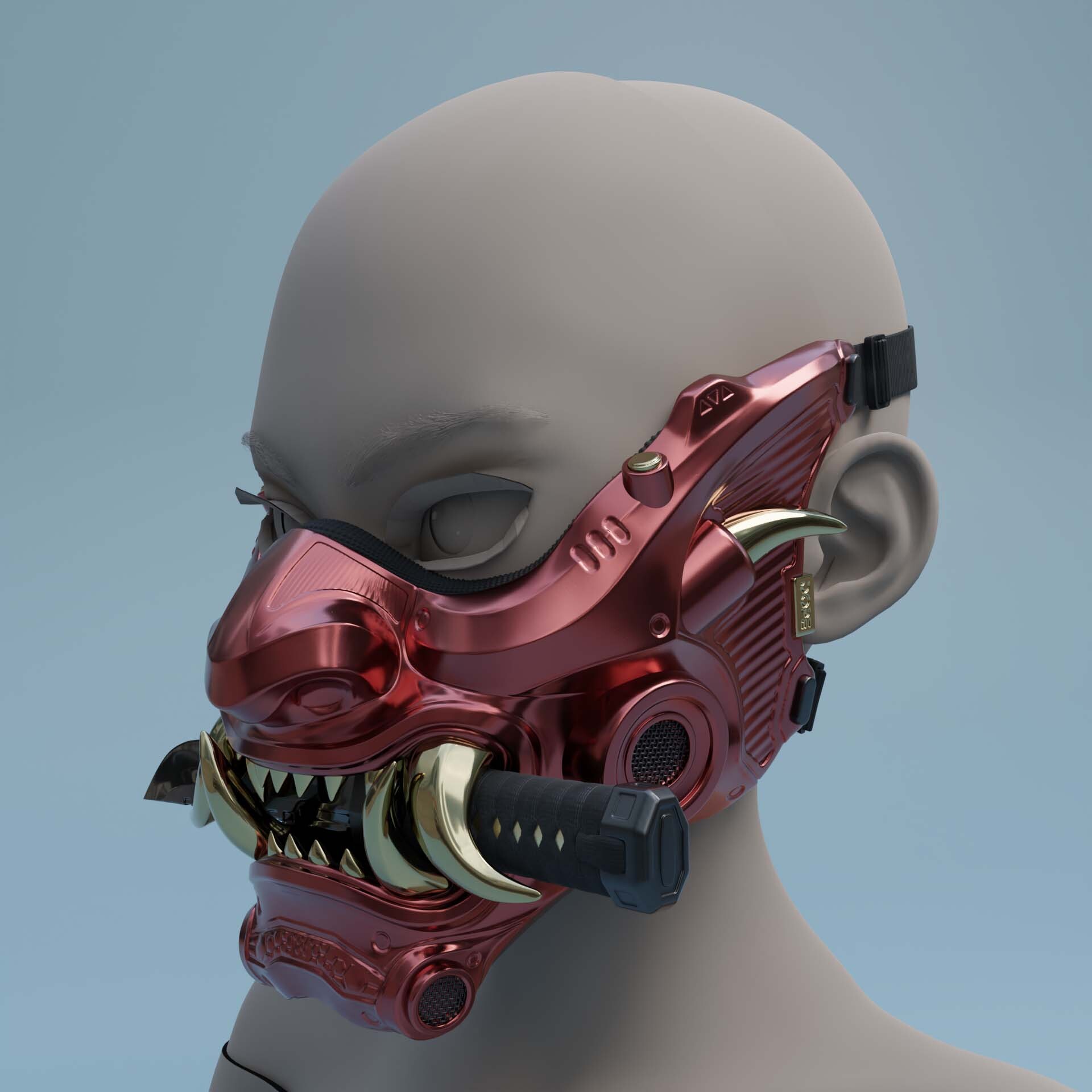 Samurai STL. Метан маска