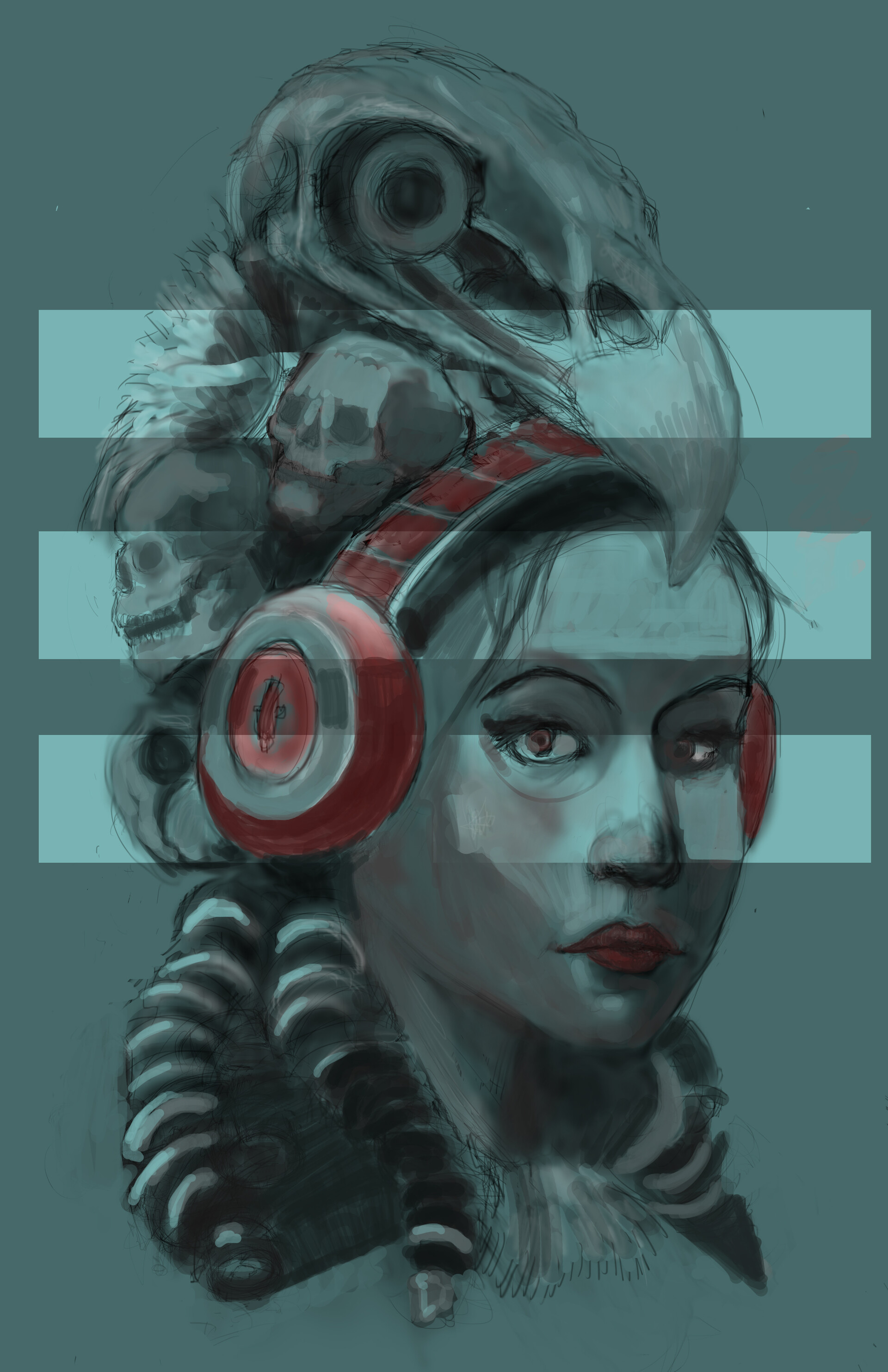 ArtStation blue girl