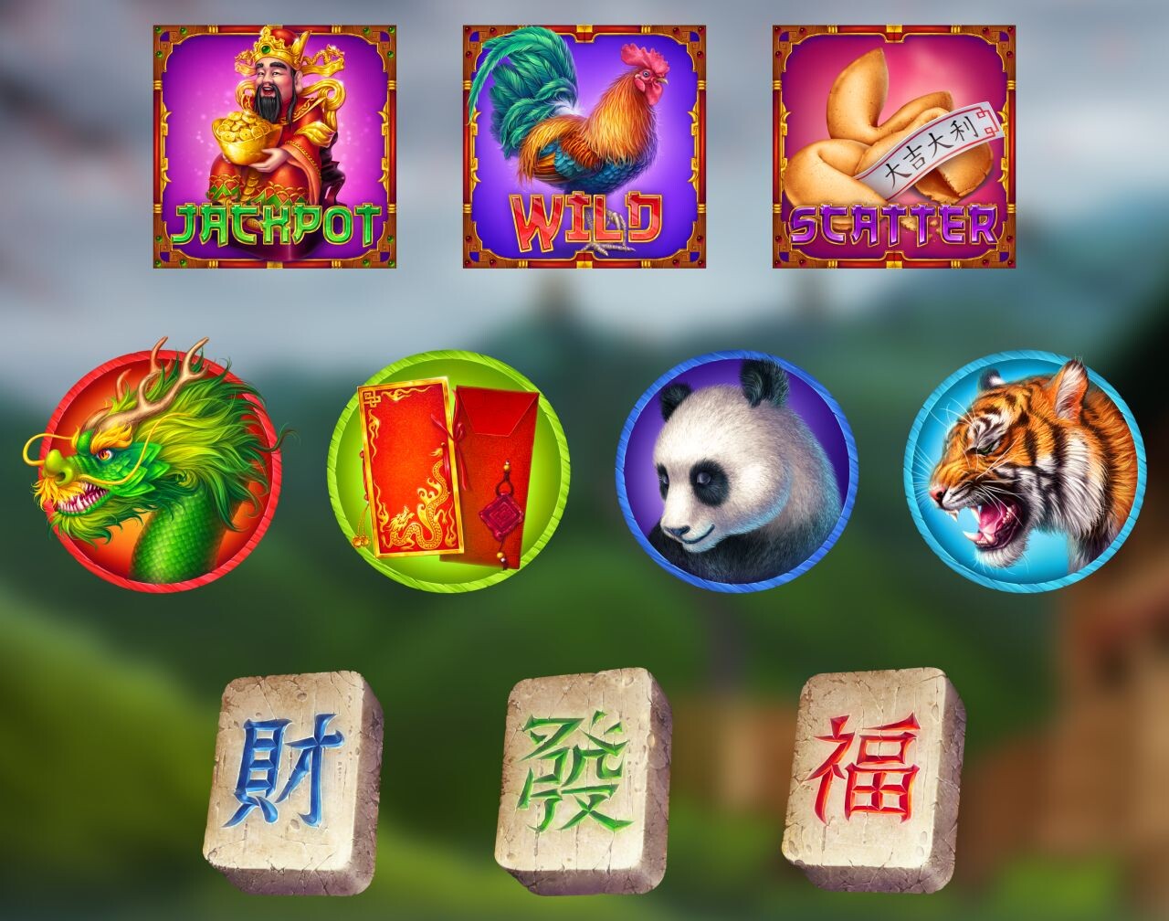 ArtStation - Set of symbols for the Chinese themed Casino Game