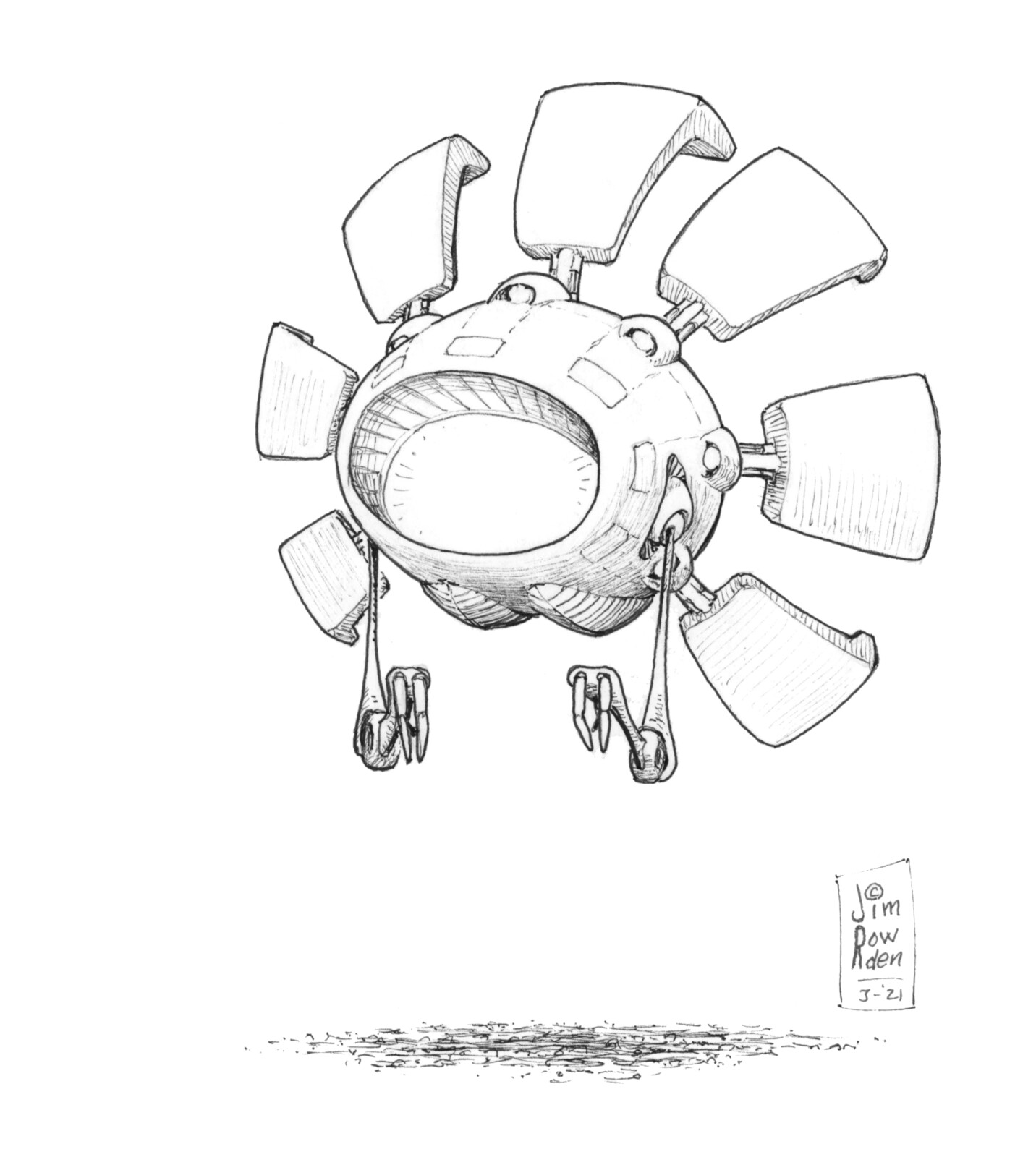 March of Robots. Flower.