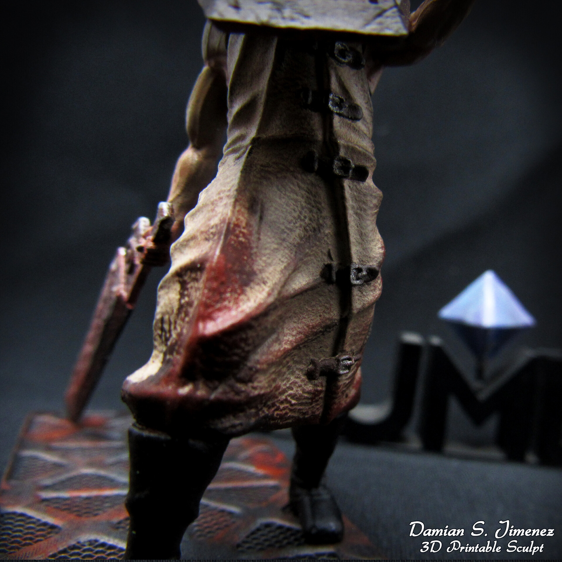 ArtStation - 3D Model  Silent Hill Pyramid Head's Hood and Sword