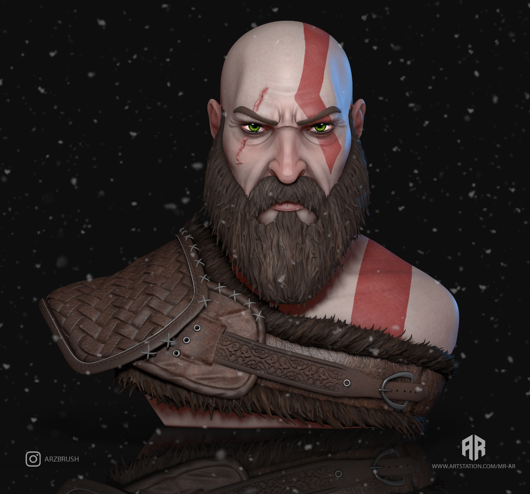 ArtStation - GOD OF WAR 1 - Kratos (fanart)