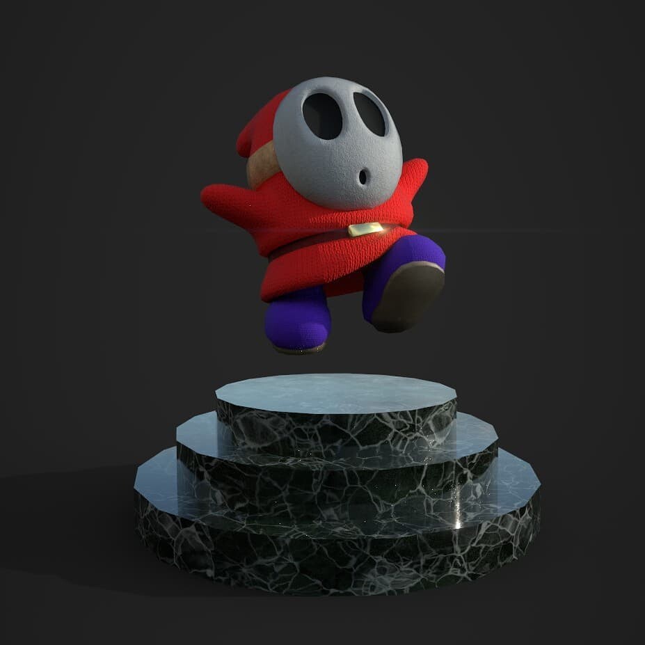 ArtStation Shy guy from Mario Bros