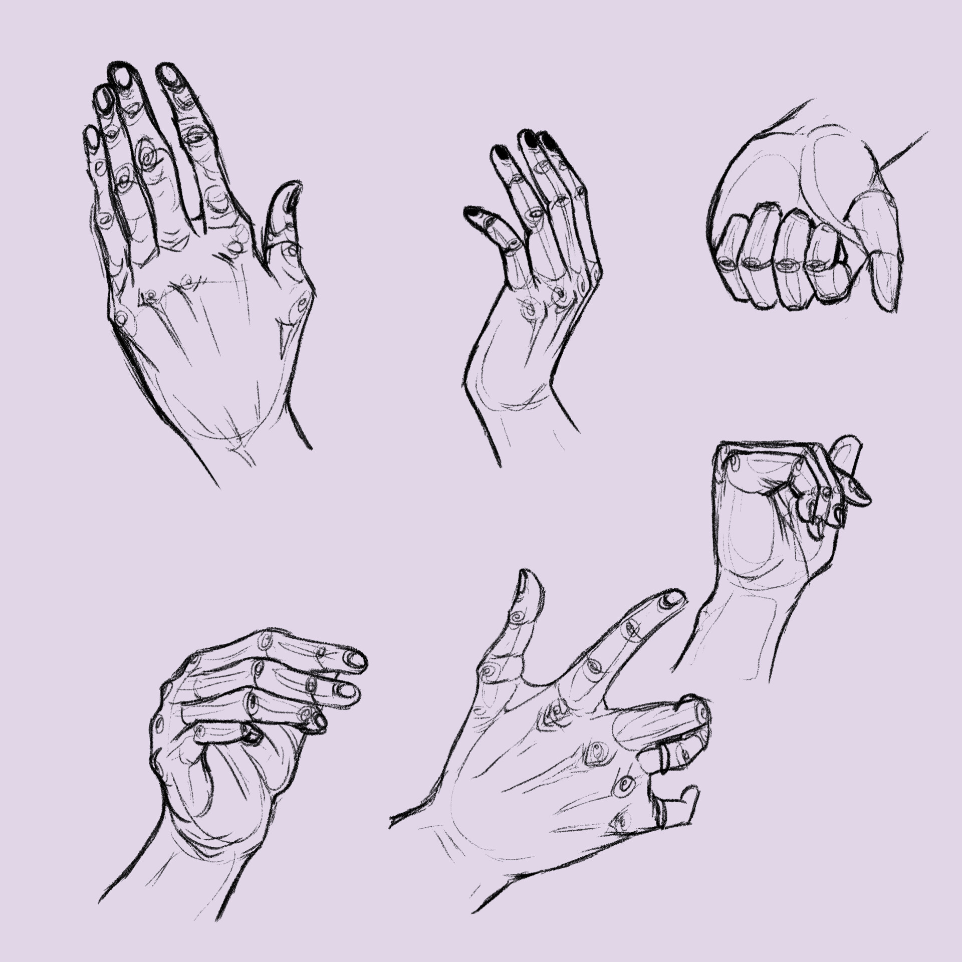 ArtStation - Hand + Feet Practice Sketches