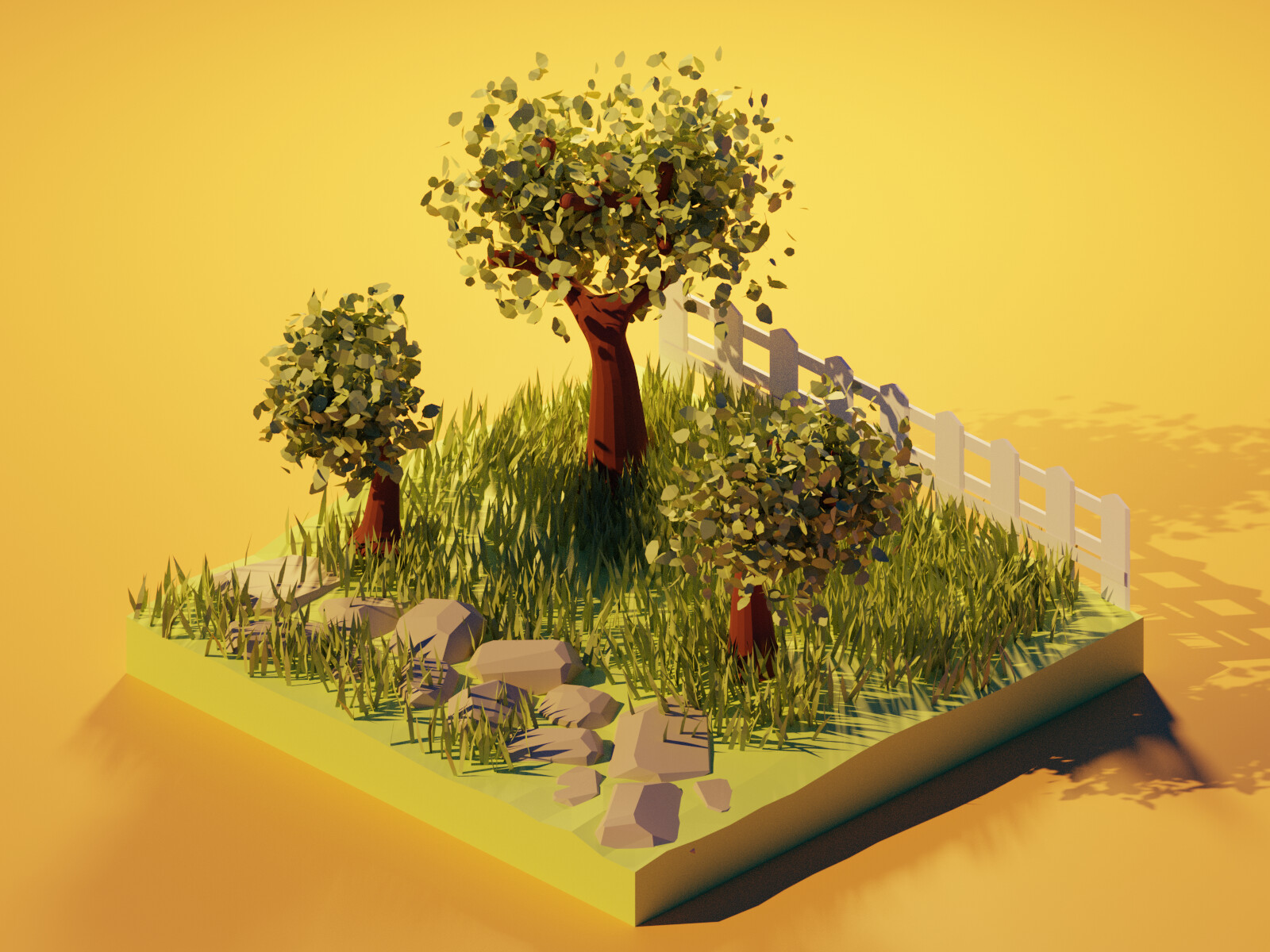 ArtStation - Blender Practice: Quick Garden and Trees Tutorial by ...