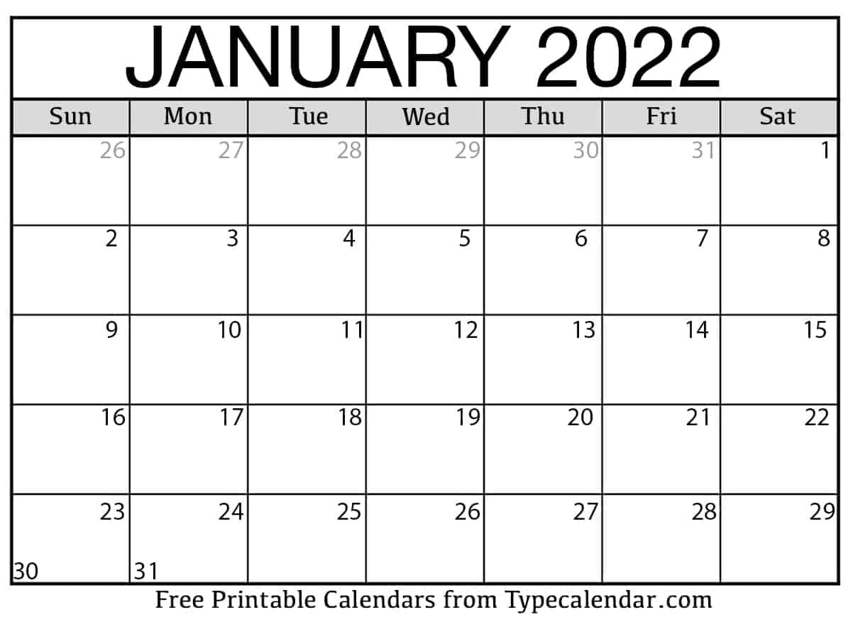 Free Printable January 2022 Calendar Artstation - January 2022 Calendar
