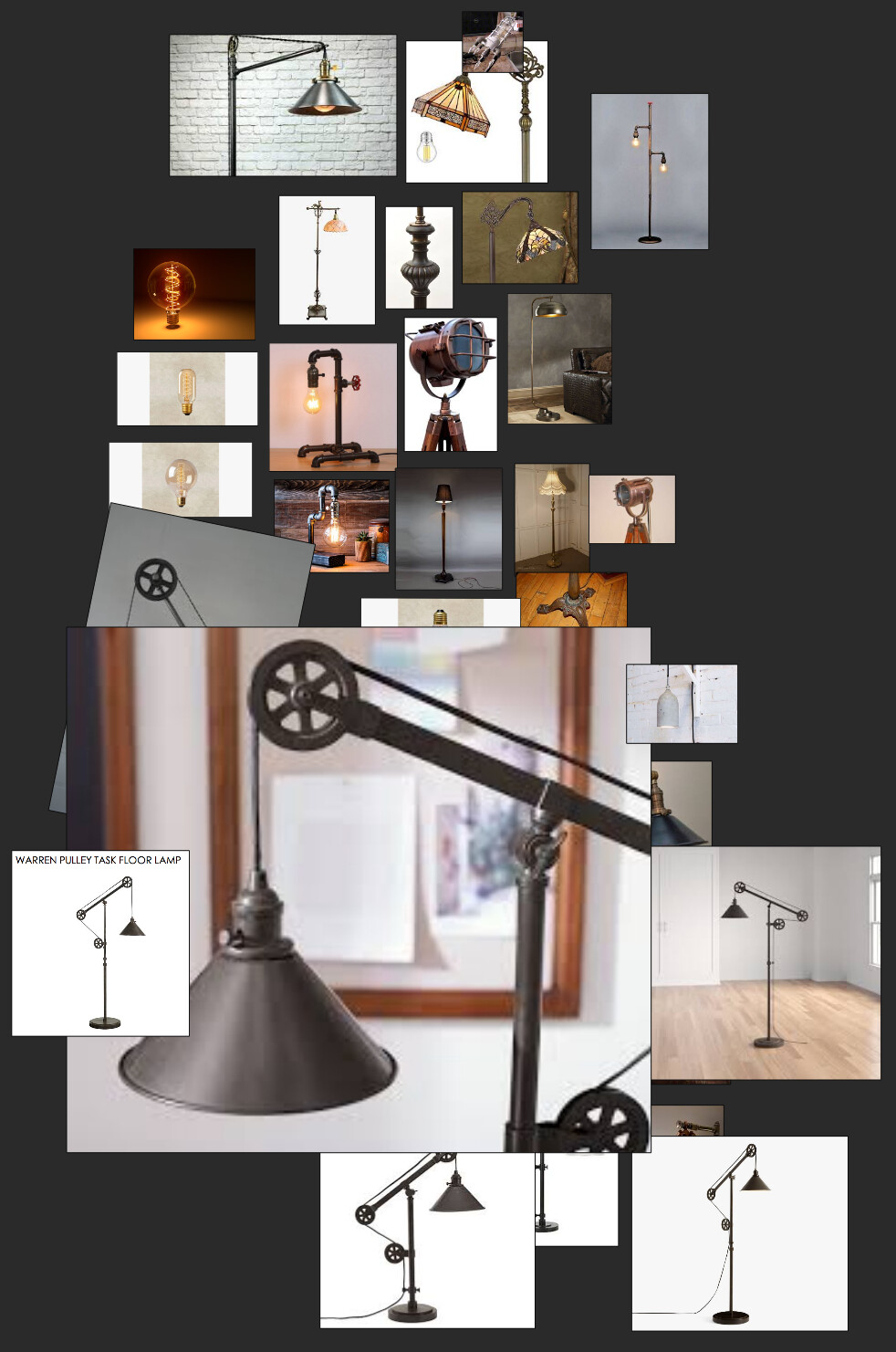 Warren pulley task hot sale floor lamp