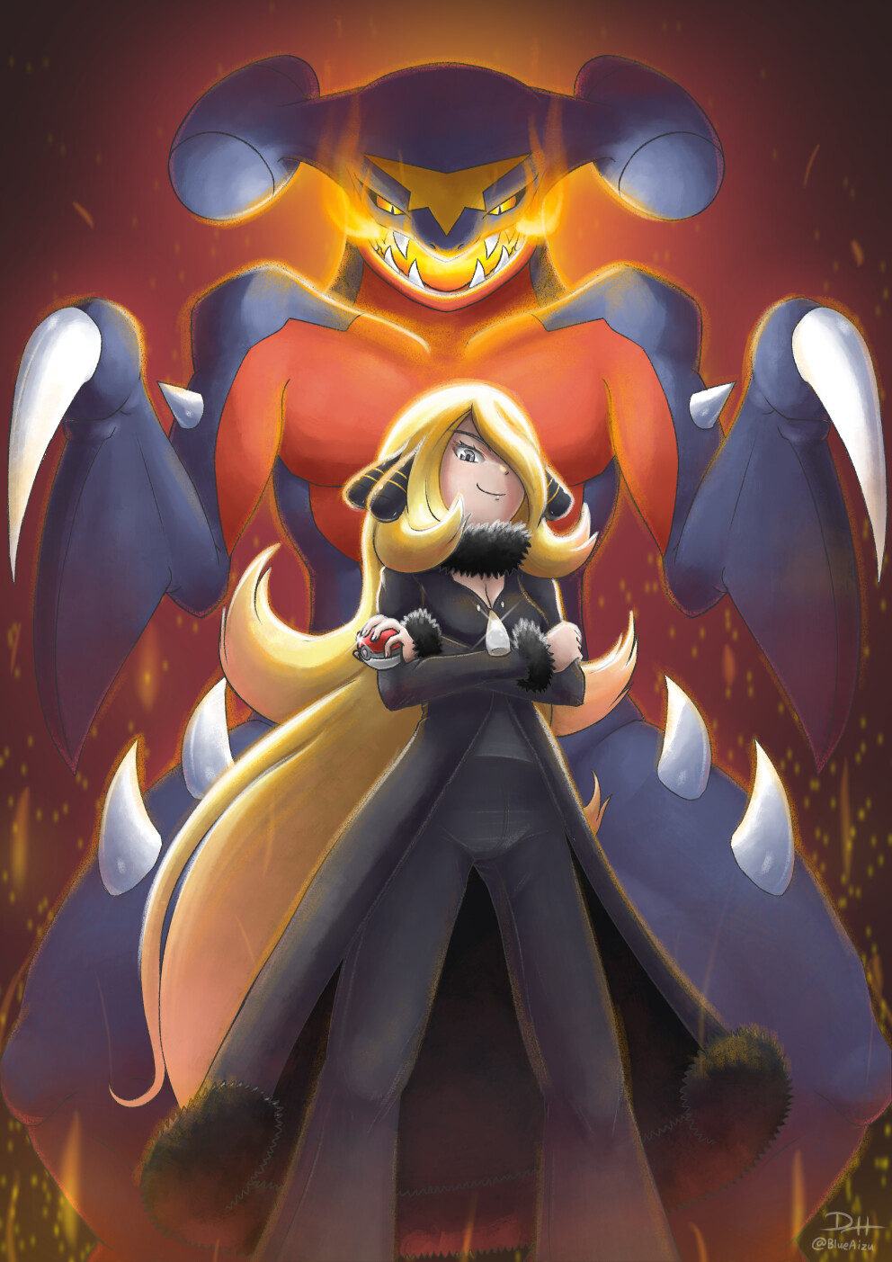 Cynthia and Garchomp
