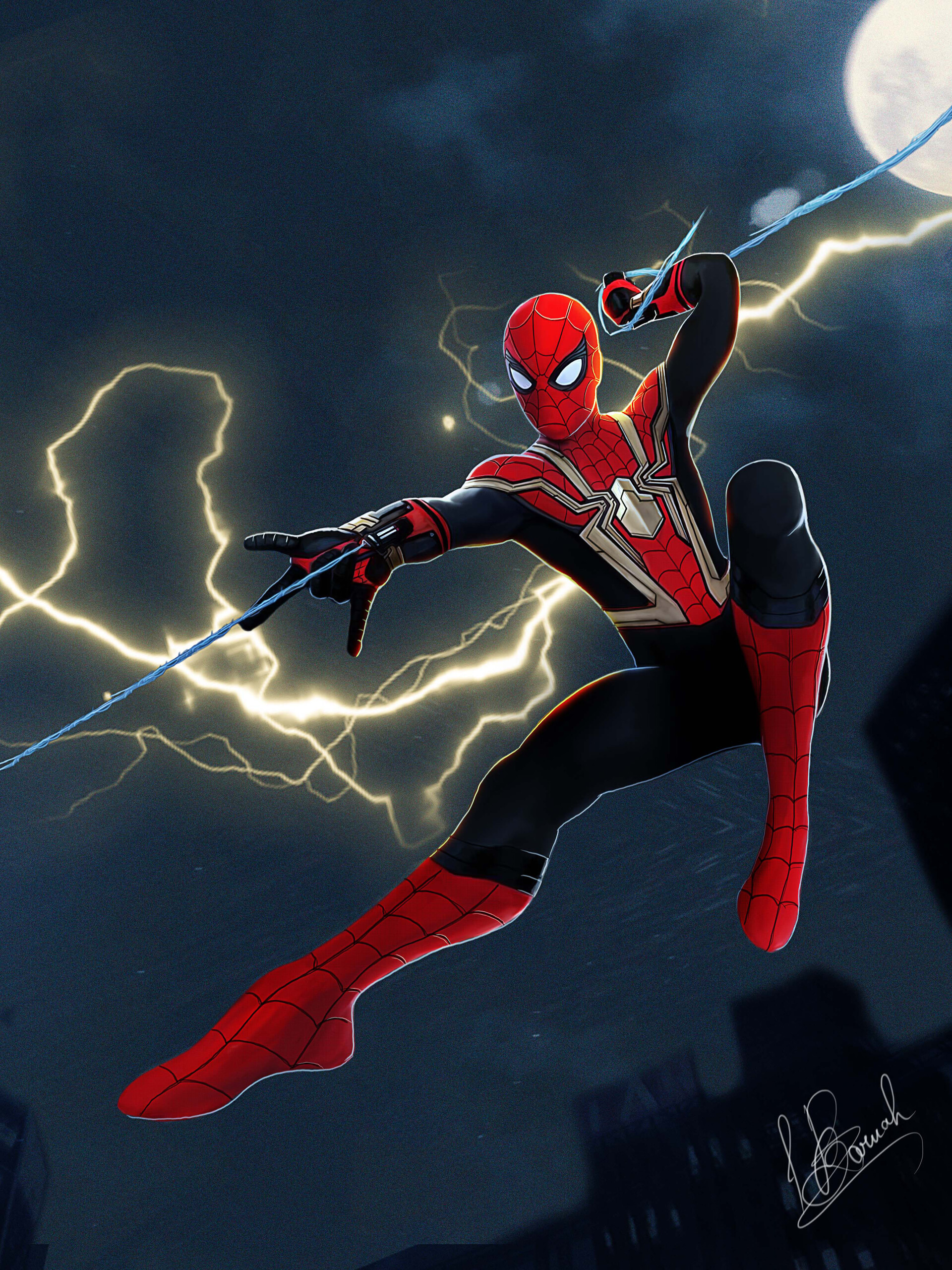 Artstation spiderman no way home integrated suit