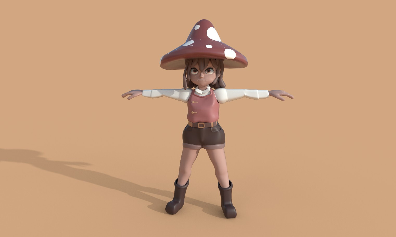 ArtStation Mushroom Girl [Assignment For University Modelling for