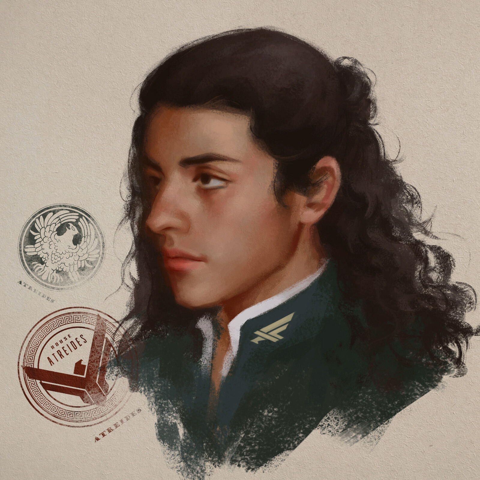 The young Duke Leto (a portrait sketch based on Oscar Isaac's photo)
