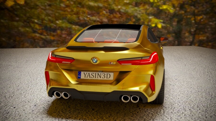 Artstation - 3D Car Bmw M8 Coupe 2020 Gold+Hdir (Updated)