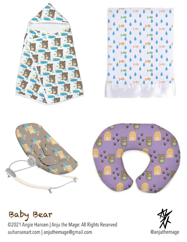 bear design patterns on infant products