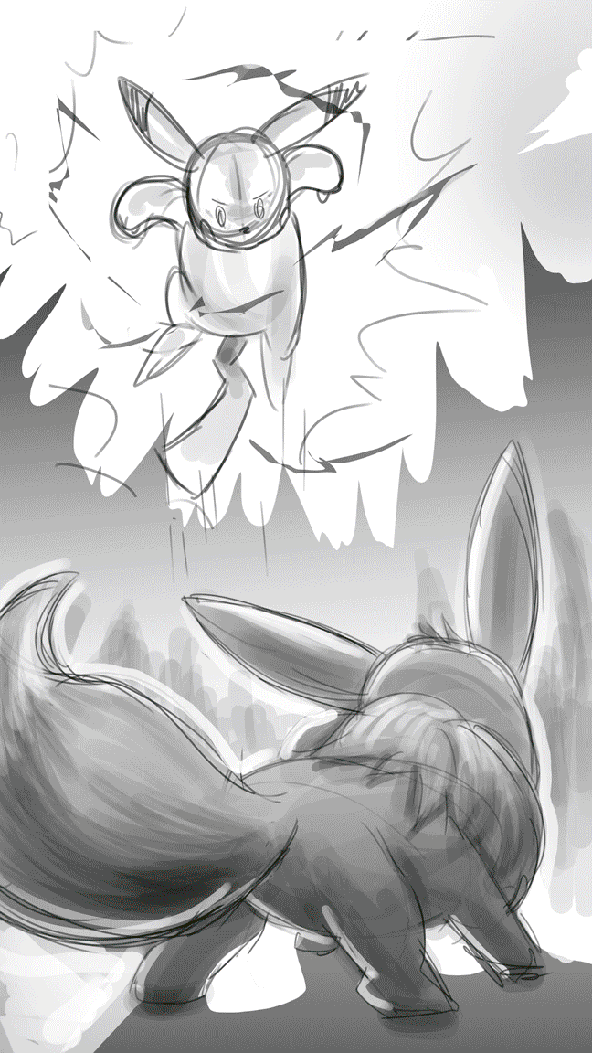 gif eevee et pikachu