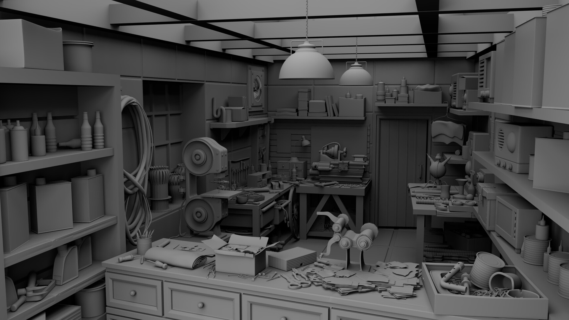 ArtStation garage concept art