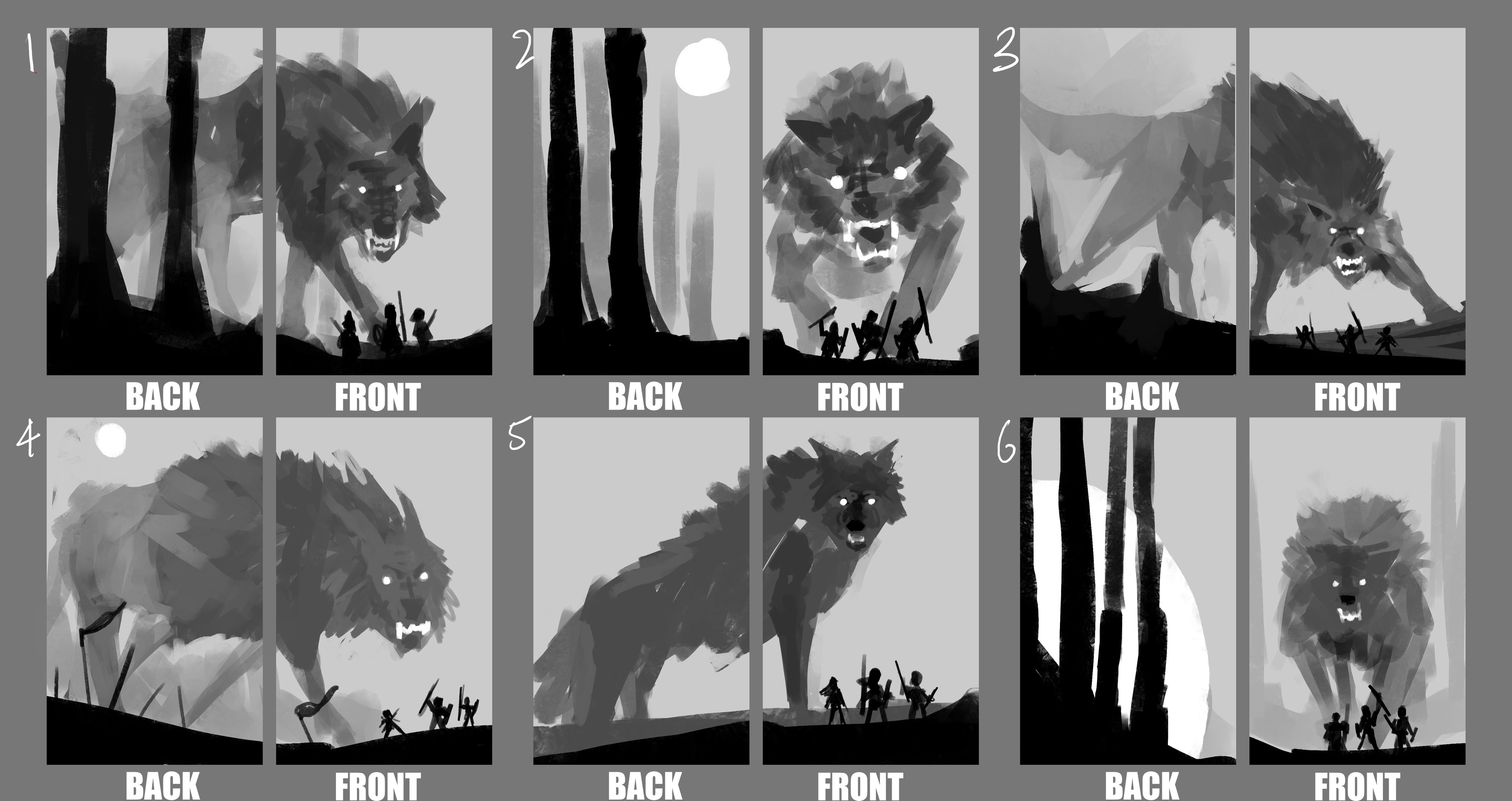 Thumbnail Sketches Concept for wrap around cover