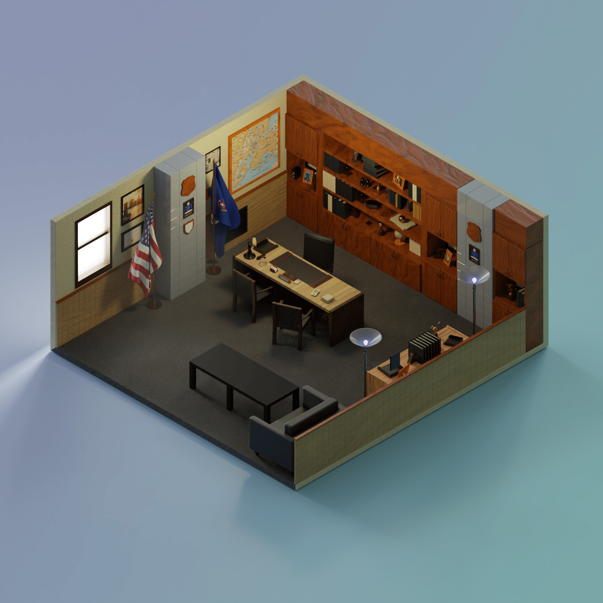 ArtStation - Capt. Ray Holt Office