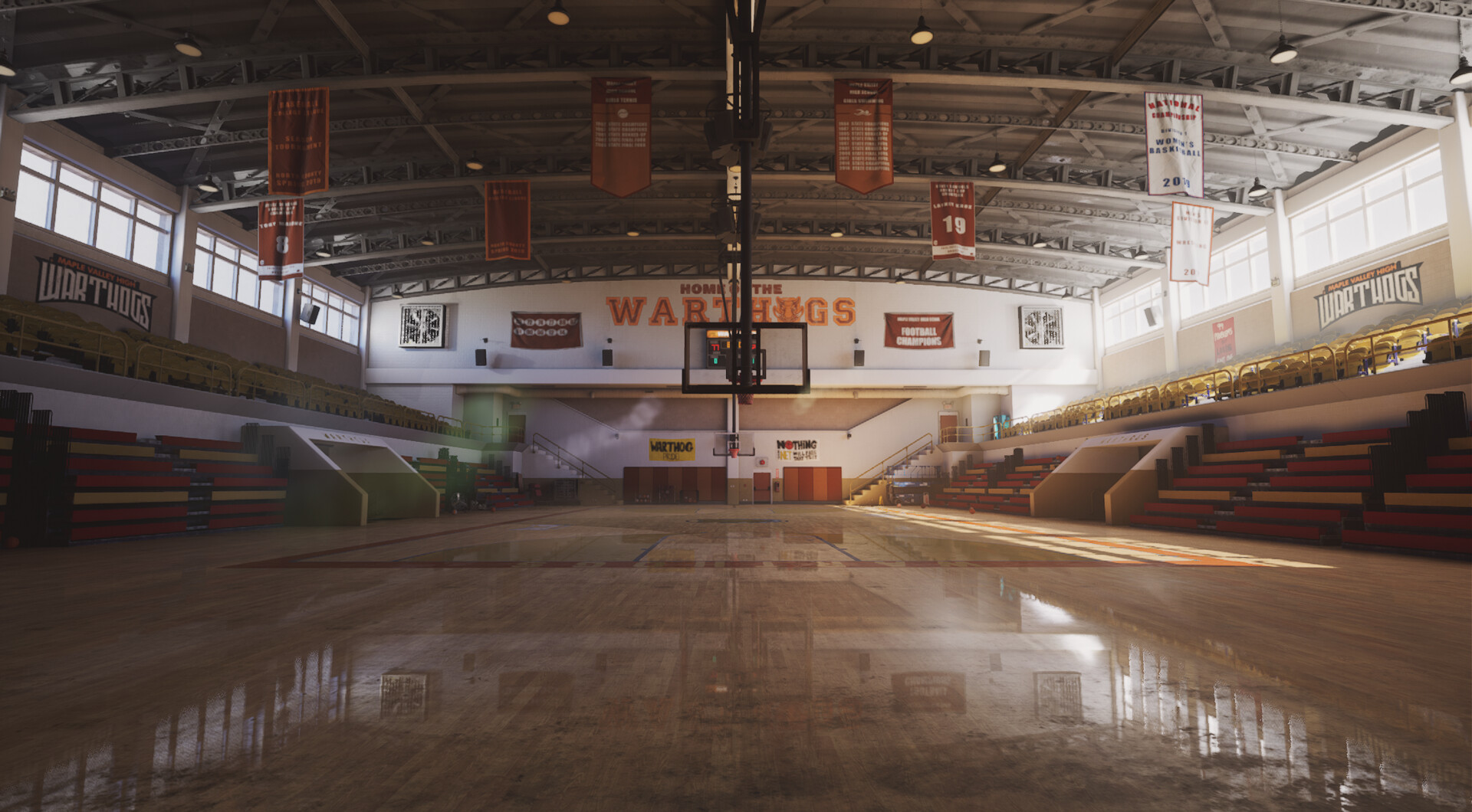 ArtStation Basketball court relighting