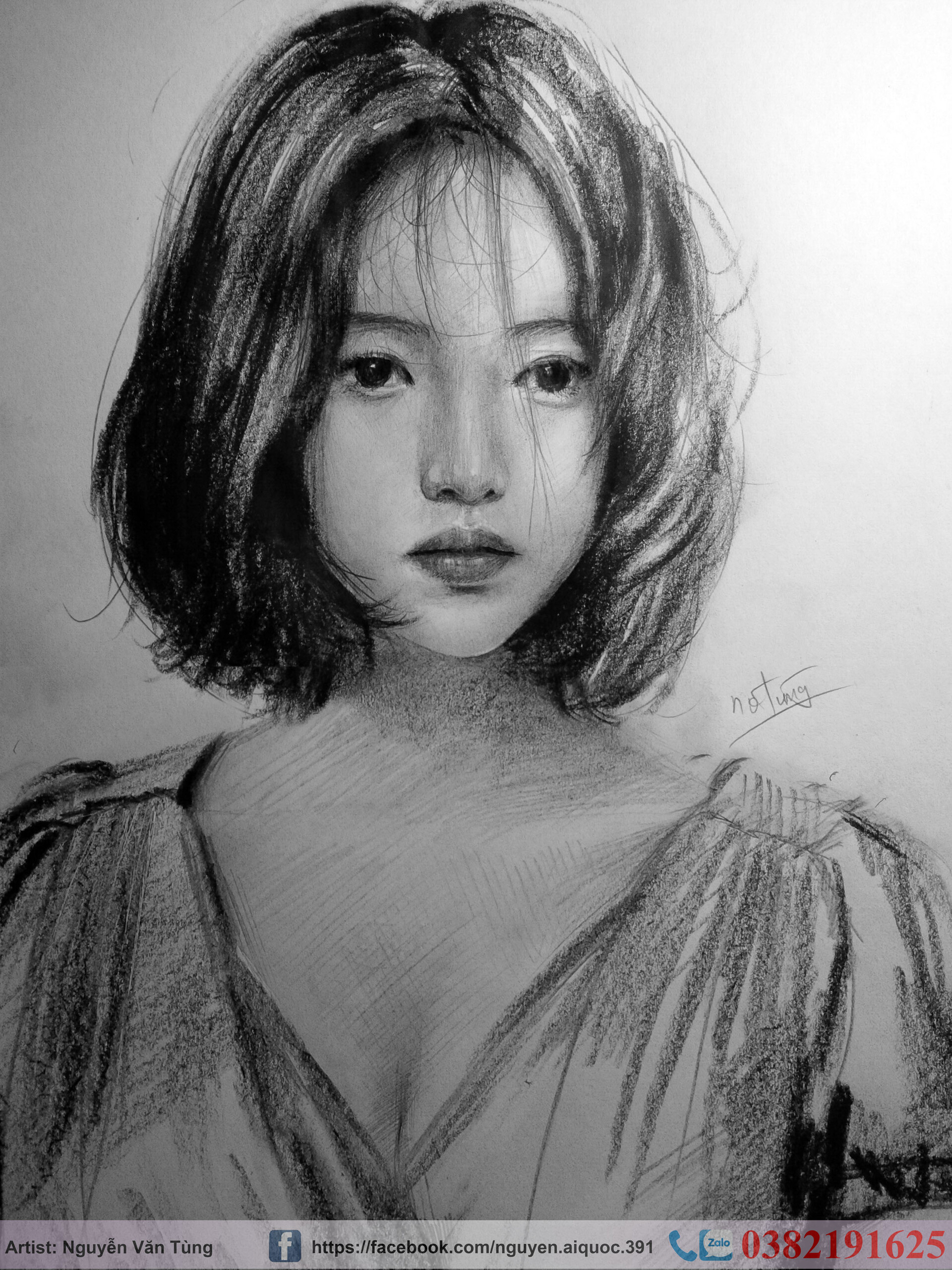 ArtStation portrait pencil painting
